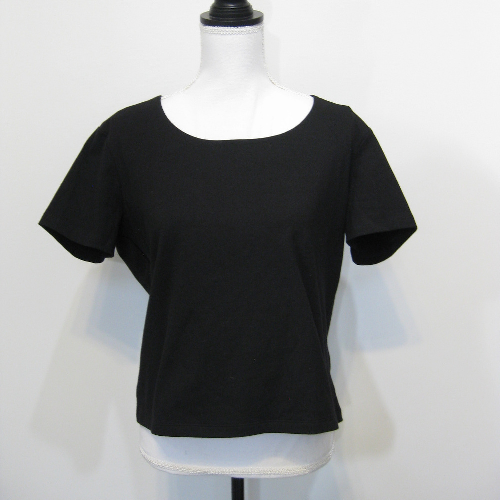 J.Jill NWT Black S/S Top Size Large